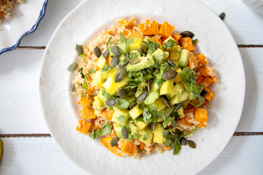 Avocado and Sweet Potato Salad with Lime Infused Olive Oil