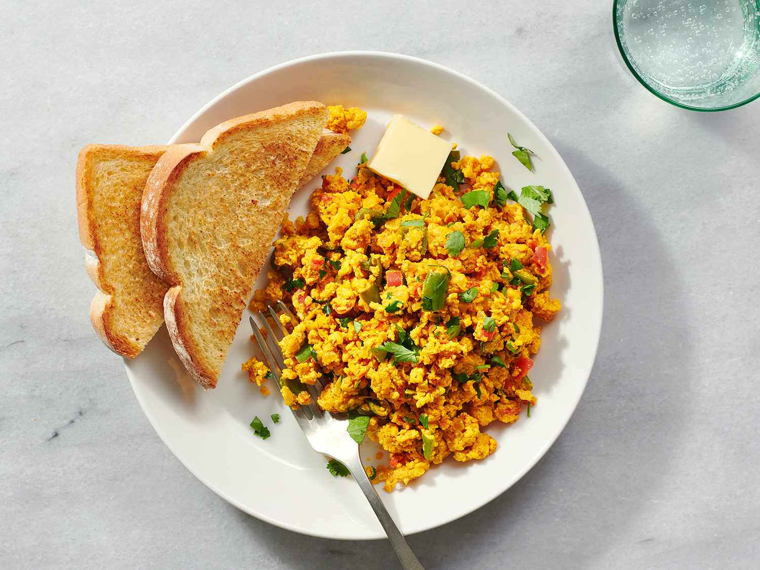 Bread & Scrambled Egg Bhurji