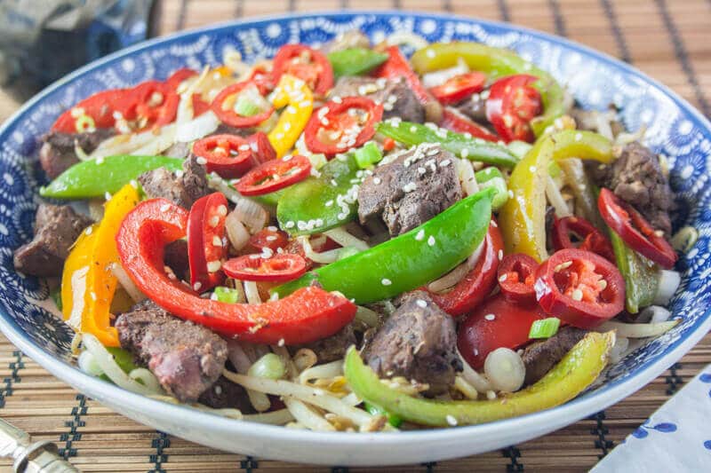 Chicken Livers Stir-fry