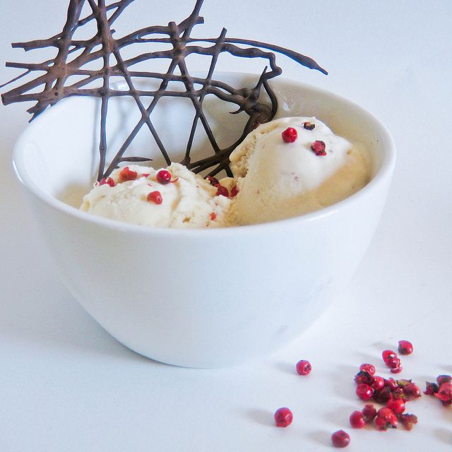 Peppercorn Infused Olive Oil Ice-cream